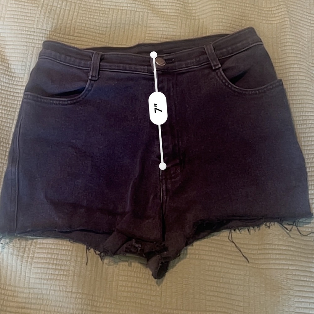 Harley- Davidson Vintage Women Black Cut- Off  Denim Shorts Size 10 - Picture 13 of 14